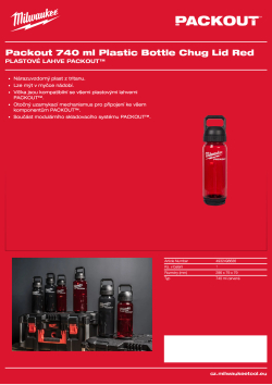 MILWAUKEE Plastová lahev PACKOUT™ 740 ml červená 4932498636 A4 PDF
