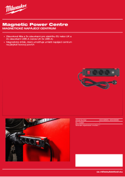 MILWAUKEE Magnetické napájecí centrum 4932498959 A4 PDF