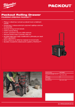 MILWAUKEE Pojízdná zásuvka PACKOUT™ 4932498651 A4 PDF