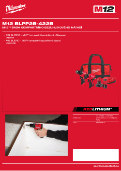 MILWAUKEE M12™ sada kompaktního bezuhlíkového nářadí 4933500425 A4 PDF