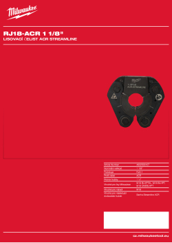 MILWAUKEE Press Jaw ACR Streamline 4932500107 A4 PDF