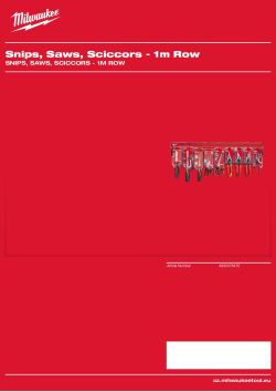 MILWAUKEE Nůžky na plech, pily a nůžky - 1m rám 4932478476 A4 PDF