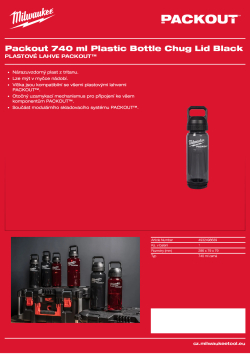 MILWAUKEE Plastová lahev PACKOUT™ 740 ml černá 4932498639 A4 PDF