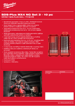 MILWAUKEE SDS-Plus MX4 drill bits 4932500062 A4 PDF