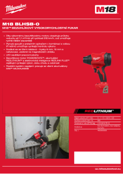 MILWAUKEE M18™ bezuhlíkový vysokorychlostní fukar 4933500533 A4 PDF