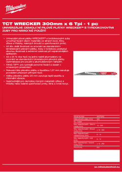 MILWAUKEE Multi-Material: Wrecker with carbide teeth 48475243 A4 PDF
