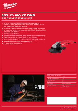 MILWAUKEE 1750 W 180 mm úhlová bruska s AVS 4933432270 A4 PDF