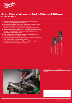 MILWAUKEE 2 ks klešťových klíčů 180 a  250 mm 4932501152 A4 PDF
