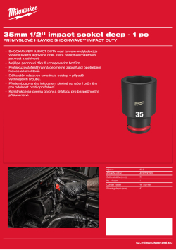 MILWAUKEE SHOCKWAVE™ IMPACT DUTY IMPACT SOCKETS 4932500305 A4 PDF