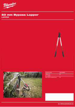 MILWAUKEE Nůžky na větve s přímým střihem 50 mm 4932498625 A4 PDF