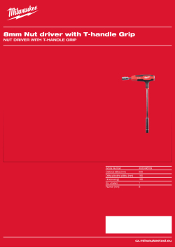 MILWAUKEE Trubkový šroubovák s T rukojetí 8 mm 4932498709 A4 PDF