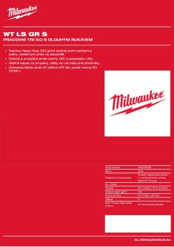 MILWAUKEE Pracovní tričko s dlouhým rukávem - šedé 4932493038 A4 PDF
