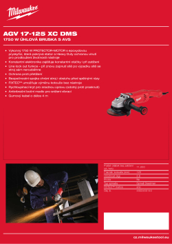 MILWAUKEE 1750 W 125 mm úhlová bruska s AVS 4933455140 A4 PDF