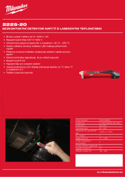 MILWAUKEE Bez­kontaktní detektor napětí s laserovým teploměrem 4932498859 A4 PDF