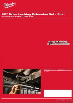 MILWAUKEE Sada prodlužovacích nástavců s pojistkou ½″ 4932480645 A4 PDF