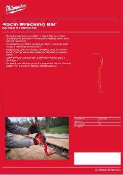 MILWAUKEE Páčidlo s I profilem 4932500678 A4 PDF