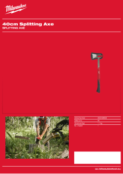 MILWAUKEE Štípací sekera 40 cm 4932498628 A4 PDF
