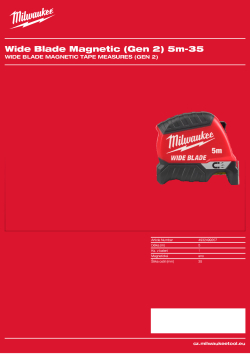MILWAUKEE Wide Blade Magnetic Tape Measures (Gen 2) 4932499207 A4 PDF