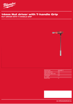 MILWAUKEE Trubkový šroubovák s T rukojetí 14 mm 4932498715 A4 PDF