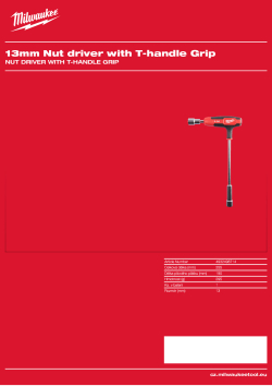 MILWAUKEE Trubkový šroubovák s T rukojetí 13 mm 4932498714 A4 PDF