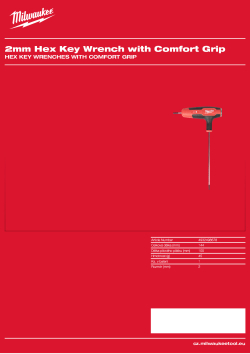 MILWAUKEE Imbusový klíč s pohodlnou rukojetí 2 mm 4932498678 A4 PDF