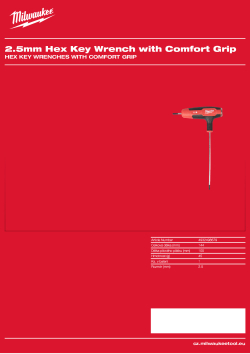 MILWAUKEE Imbusový klíč s pohodlnou rukojetí 2,5 mm 4932498679 A4 PDF
