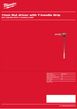 MILWAUKEE Trubkový šroubovák s T rukojetí 11 mm 4932498712 A4 PDF