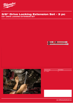 MILWAUKEE Sada prodlužovacích nástavců s pojistkou ⅜″ 3 ks 4932480644 A4 PDF