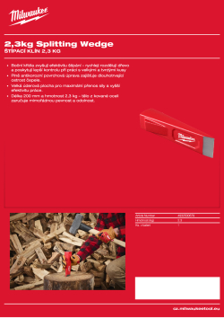 MILWAUKEE Splitting Wedge 4932500679 A4 PDF