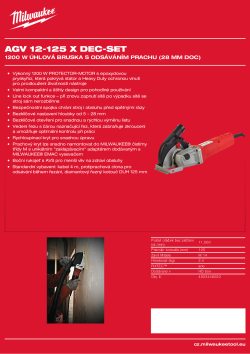 MILWAUKEE 1200 W úhlová bruska s odsáváním prachu (prořez 28 mm) 4933448020 A4 PDF