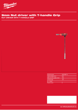 MILWAUKEE Trubkový šroubovák s T rukojetí 9 mm 4932498710 A4 PDF