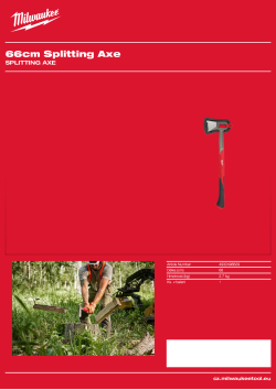 MILWAUKEE Štípací sekera 66 cm 4932498629 A4 PDF