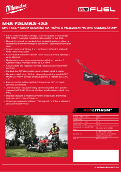 MILWAUKEE M18 FUEL™ sekačka s pojezdem 46 cm na dva akumulátory 4933499213 A4 PDF