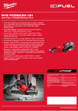 MILWAUKEE M18 FUEL™ rozbrušovací pila 4933499175 A4 PDF