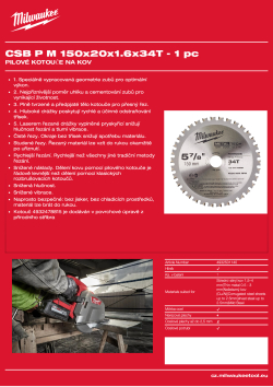 MILWAUKEE CSB P M 150x20x1.6x34T 4932501140 A4 PDF