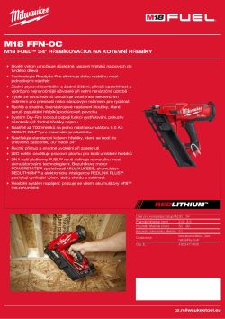 MILWAUKEE M18 FUEL™ 34° konstrukční hřebíkovačka 4933471406 A4 PDF
