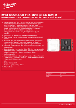MILWAUKEE DIAMOND MAX™ sada diamantových vrtáků 3 ks 4932500546 A4 PDF