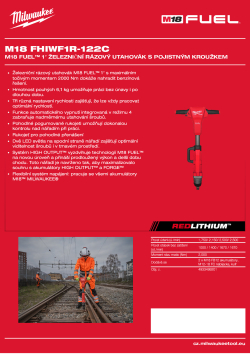 MILWAUKEE M18 FUEL™ 1″ železniční rázový utahovák s pojistným kroužkem 4933499201 A4 PDF