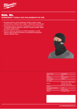 MILWAUKEE WORKSKIN™ kukla do chladného počasí 4932499386 A4 PDF
