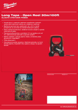 MILWAUKEE Long Open Tapes 4932501121 A4 PDF