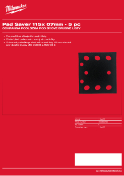 MILWAUKEE Pad Savers 4932500196 A4 PDF