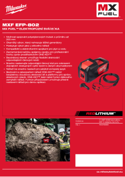 MILWAUKEE MX FUEL™ elektrofúzní svářečka 4933493806 A4 PDF
