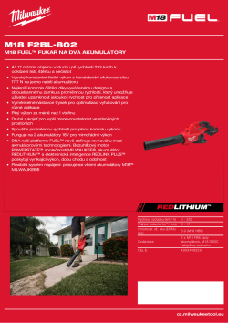 MILWAUKEE M18 FUEL™ zádový fukar na 4 akumulátory 4933499229 A4 PDF