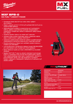MILWAUKEE MX FUEL™ zádový fukar 4933500235 A4 PDF