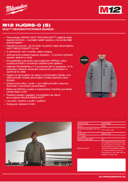 MILWAUKEE M12™ vyhřívaná bunda šedá 4932493825 A4 PDF