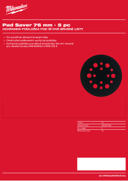 MILWAUKEE Pad Savers 4932501269 A4 PDF