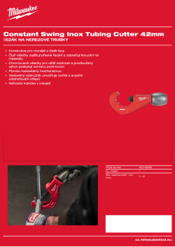 MILWAUKEE Řezák na nerezové trubky 42 mm 4932499089 A4 PDF