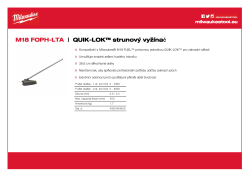 MILWAUKEE QUIK-LOK™ nástavec strunový vyžínač 4932464955 A4 PDF