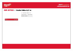 MILWAUKEE Hliníková vodicí lišta 2,7 m 4932479067 A4 PDF