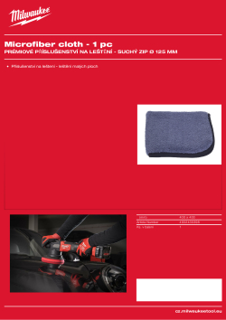 MILWAUKEE Mikrovláknová lešticí utěrka. Extra jemná prémiová mikrovláknová utěrka pro finální leštění do vysokého lesku. Díky výborným absorpčním vlastnostem je ideální pro závěrečné dočištění a odstranění vodních kapek z citlivých povrchů. Lze prát v pra